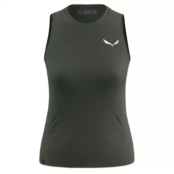 Salewa Puez Dry Camiseta sin mangas para mujer - M, Dark Olive