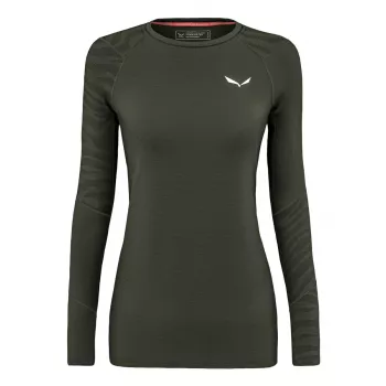 Camiseta térmica para mujer Salewa Cristallo - Dark Olive