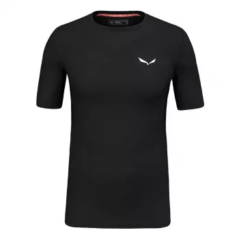 Camiseta de lana merino Salewa Cristallo Warm - Black Out, talla S