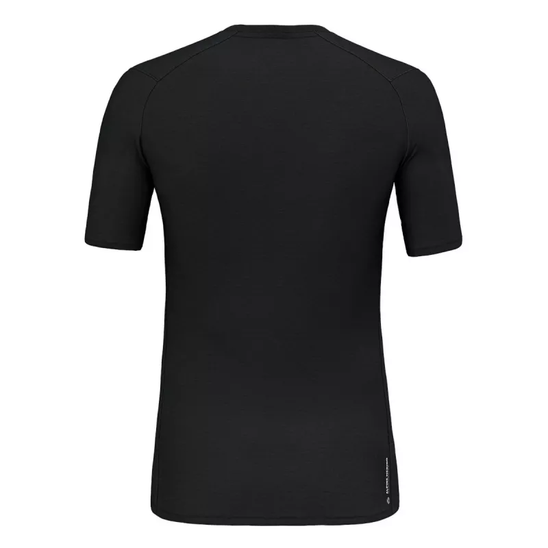 Camiseta de lana merino Salewa Cristallo Warm - Black Out, talla S