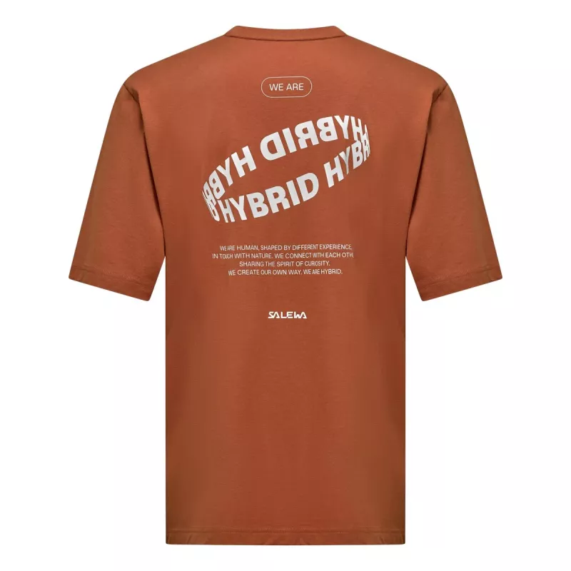 Salewa Camiseta Eagle Hybrid Loose - Coffee Brown, talla L