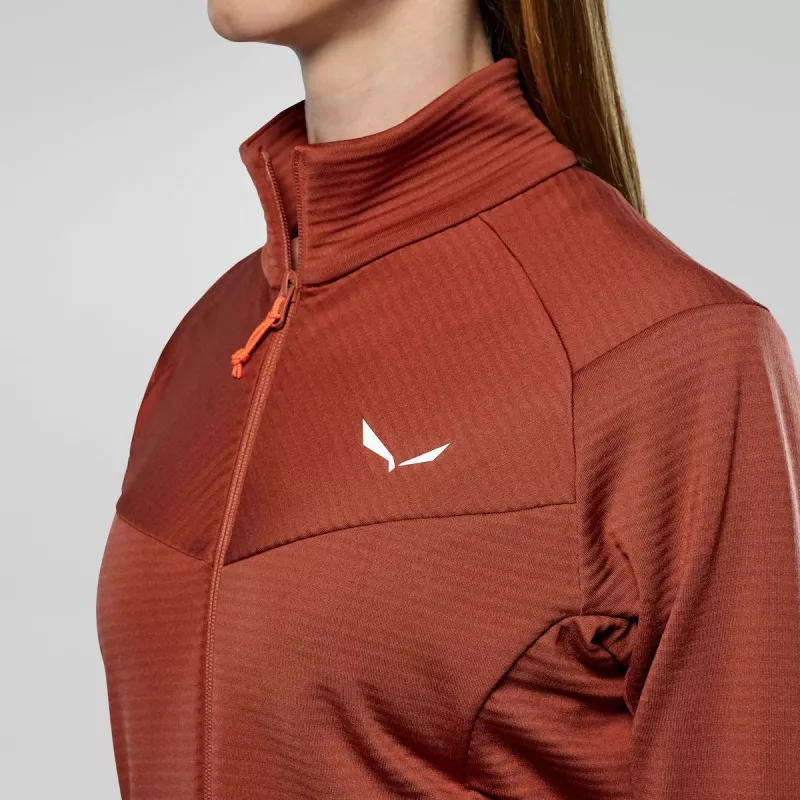 SALEWA Puez Altavia Polarlite Chaqueta polar para mujer Etruscan Red 36 (S)