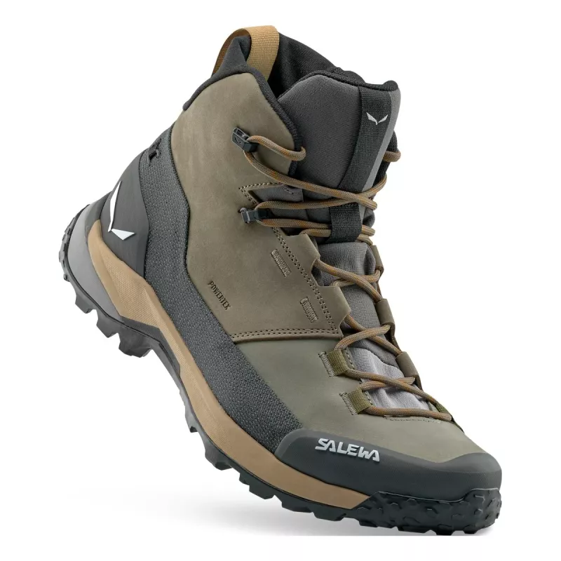 SALEWA Puez Leather Mid PTX botas de montaña - Bungee Cord/Onyx - UK 45