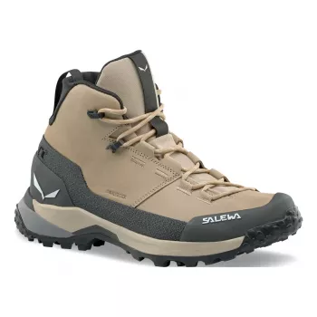 SALEWA Puez Leather Mid PTX zapatillas para mujer Quicksand Onyx UK