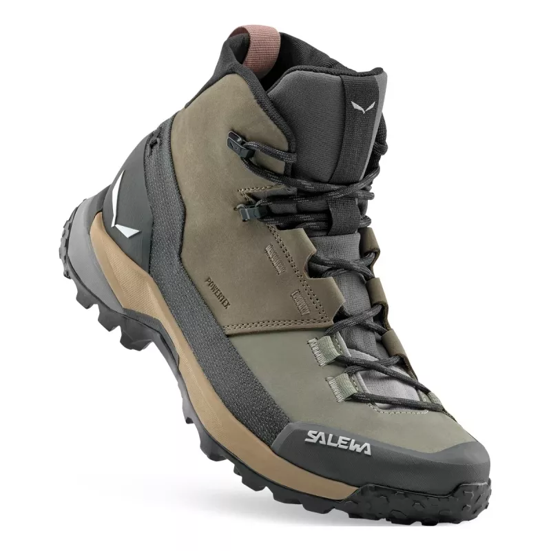 SALEWA zapatillas Puez Leather Mid PTX Bungee Cord-Onyx UK 5.5