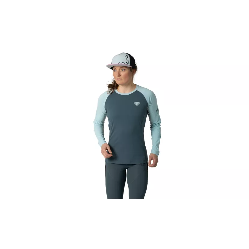 SALEWA Dynafit Alpine Pro Camiseta de manga larga de mujer - Cloud Blue, Talla XS