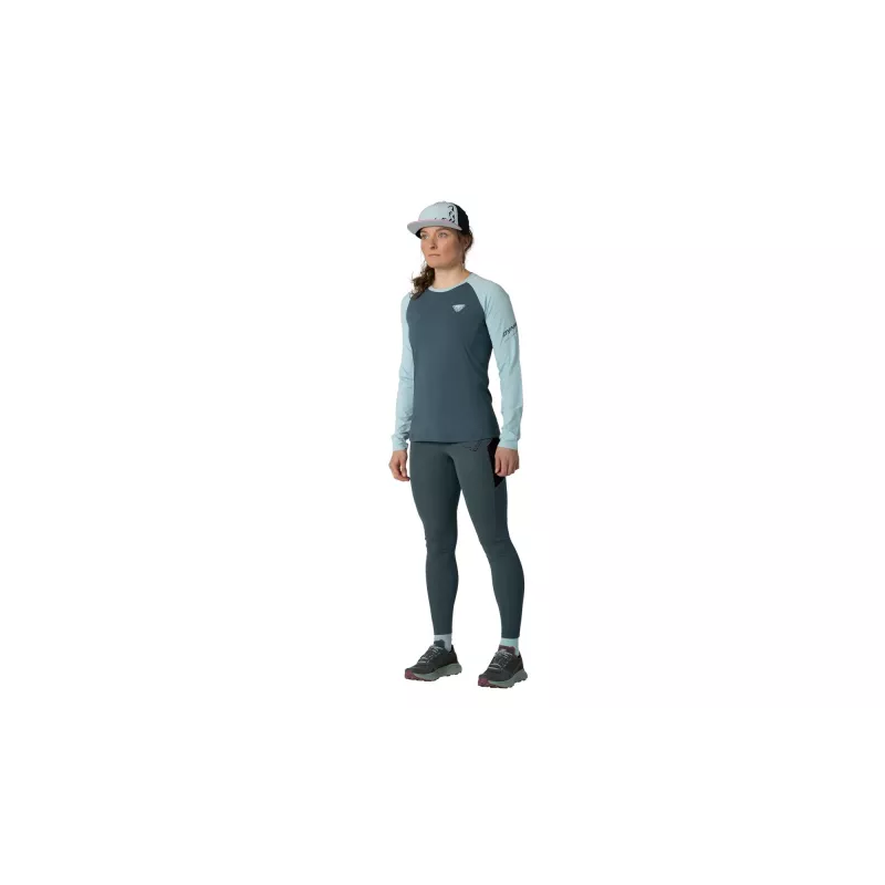 SALEWA Dynafit Alpine Pro Camiseta de manga larga de mujer - Cloud Blue, Talla L
