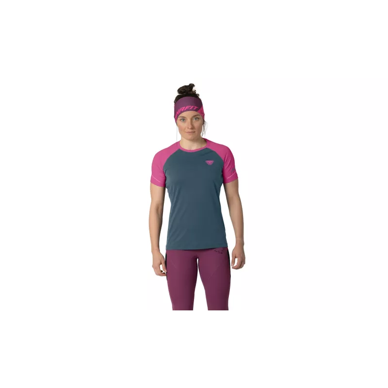 SALEWA Camiseta de running Dynafit Alpine Pro S/S para mujer - Magenta, talla XS