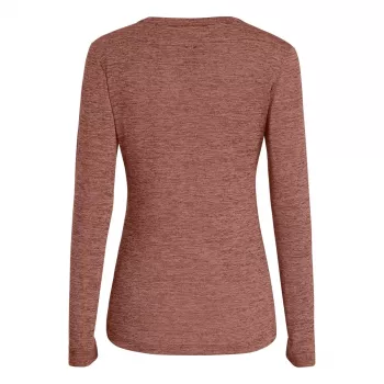 Salewa Puez Melange Dry L/S Camiseta de manga larga de mujer - Desert Pink Melange, talla M
