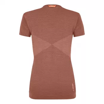 Salewa Zebru Medium Warm AMR Camiseta de mujer - Etruscan Red, XS