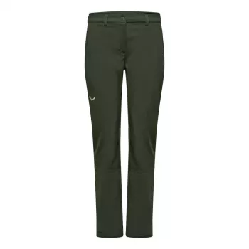 Pantalones softshell Salewa Puez Dolomia 2 mujer - Dark Olive, talla S
