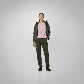 Pantalones softshell Salewa Puez Dolomia 2 mujer - Dark Olive, talla S
