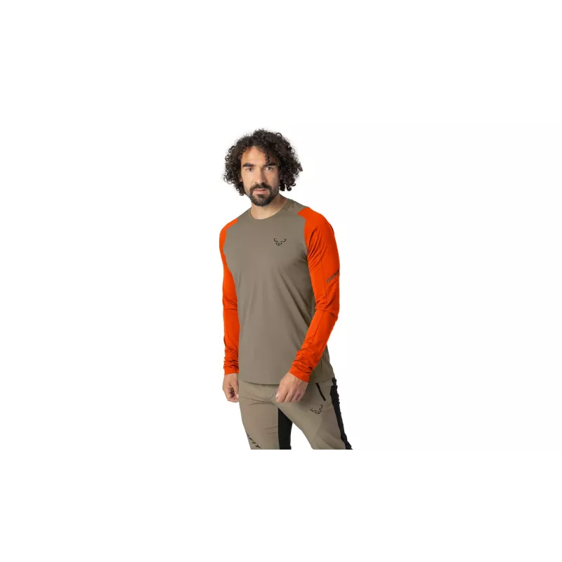 SALEWA Dynafit Transalper L/S Tee Manga larga - Fallen Rock talla M