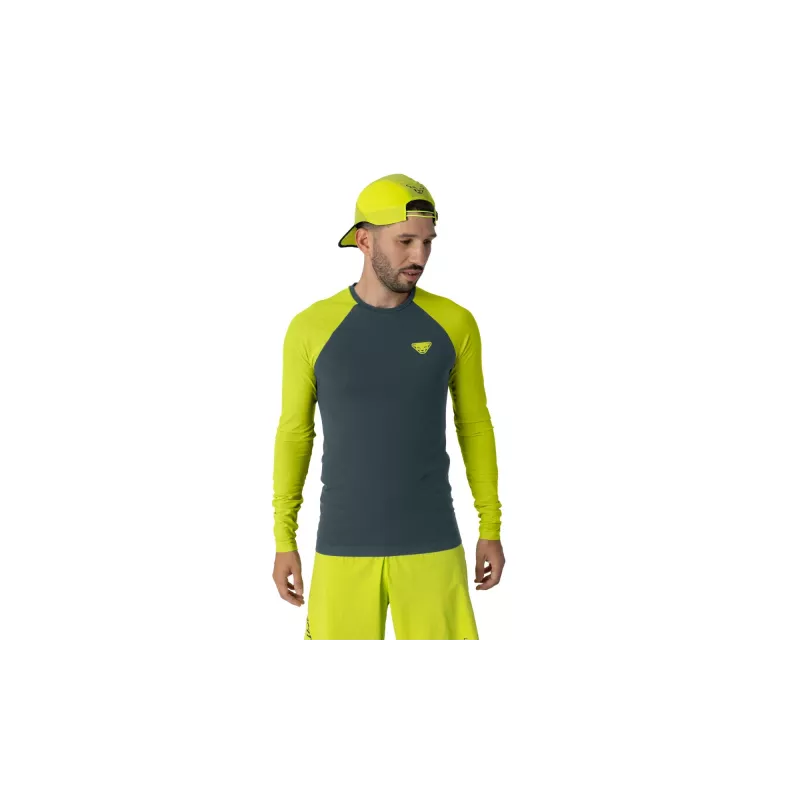 SALEWA Dynafit Ultra S-Tech L/S Tee - Ultra Yellow, talla L/XL