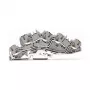 WAGO 2005-7646 borne de paso, 3 conductores, 400V, 24A, 2,5mm², gris
