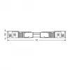 WAGO conector hembra 770-203/035-000 con carcasa de alivio de tracción, negro