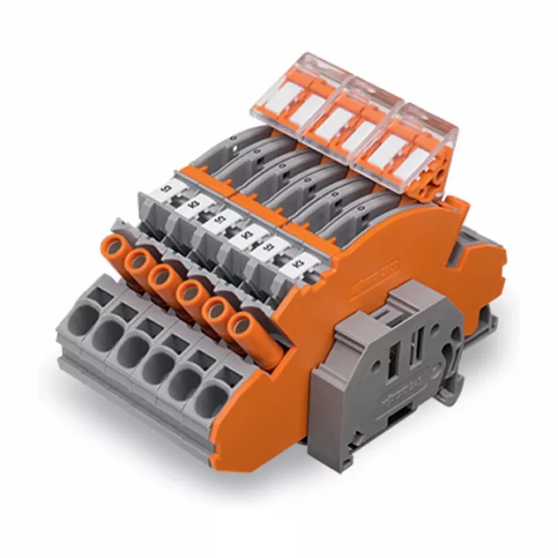 WAGO 2007-8875 Borne de carril para transformador de corriente, 1 polo, gris, Push-in CAGE CLAMP, 41 A, 1000 V, carril DIN