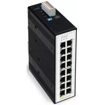WAGO 852-1106 Switch Ethernet Gigabit industrial no gestionado, 8 puertos, 10/100/1000 Mbps, montaje en carril DIN