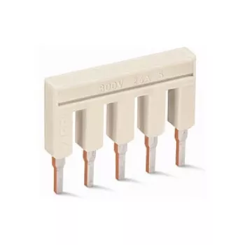 WAGO 2002-405 puente push-in, de 5 vías, aislado, gris claro
