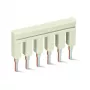 WAGO 2002-406 puente push-in, de 6 vías, aislado, gris claro