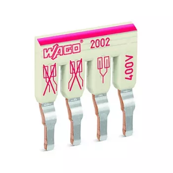 WAGO 2002-474 puente escalonado, de 4 vías, aislado, gris claro