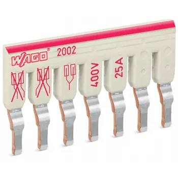 WAGO 2002-477 puente escalonado, de 7 vías, aislado, gris claro