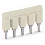 WAGO 2006-405 puente push-in, de 5 vías, aislado, gris claro