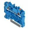 WAGO 2202-1204 borne de paso de 2 conductores con pulsador, 2,5 mm, azul