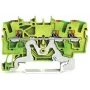 WAGO 2202-1307 borne de tierra de 3 conductores con pulsador, 2,5 mm²