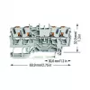 WAGO Borne de paso 4 conductores Push-in 2,5 mm² Gris