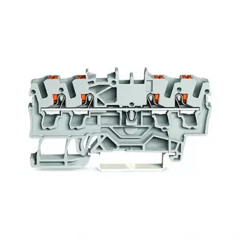 WAGO Borne de paso 4 conductores Push-in 2,5 mm² Gris