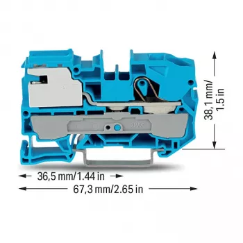 WAGO Borne de seccionamiento de neutro 10 mm² 1 conductor azul