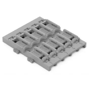 WAGO 221-2525 Adaptador de montaje para bornes de conexión de la serie 221, pack de 5, gris