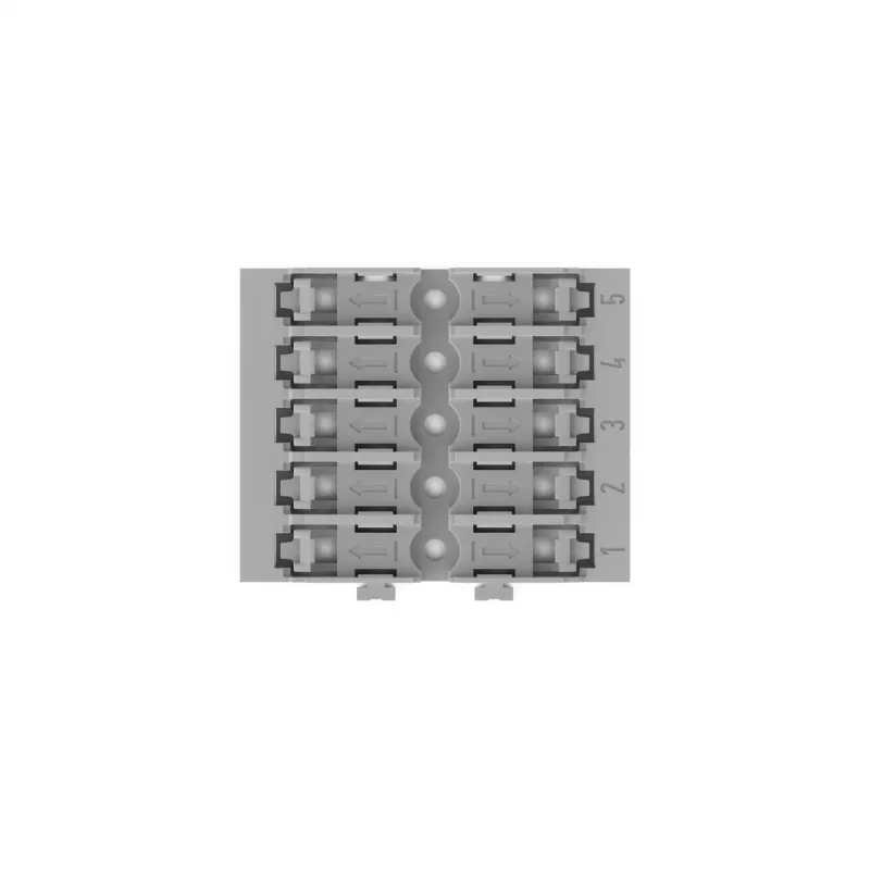 WAGO 221-2525 Adaptador de montaje para bornes de conexión de la serie 221, pack de 5, gris