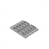 WAGO 221-2525 Adaptador de montaje para bornes de conexión de la serie 221, pack de 5, gris