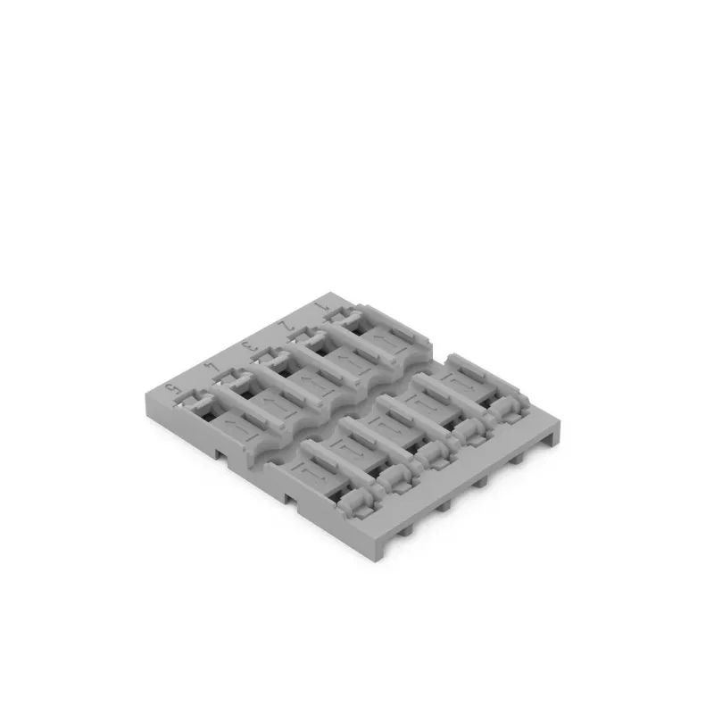 WAGO 221-2525 Adaptador de montaje para bornes de conexión de la serie 221, pack de 5, gris