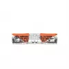 WAGO 221-2401 Conector de empalme en línea, 2 conductores, 0,2-4 mm², 600 uds., transparente/naranja