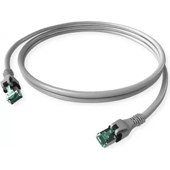 EasyLan Cable de parcheo DualBoot PushPull Cat.6a S/FTP 10m - gris