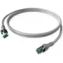 ZVK GMBH Cable de parcheo DualBoot Cat.6A S/FTP Push-Pull, gris, 7,5 m