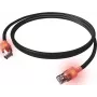EasyLan DualBoot LED cable de parcheo RJ45 S/FTP Cat.6A (Class EA) con conector SaCon LSOH negro 7,5 m