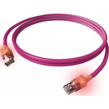EasyLan saCon DualBoot LED cable de parcheo S/FTP violeta 5,0 m Cat.6a