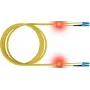 EASYLAN ZVK LSD02200075 cable de parcheo de fibra óptica LED Premium dúplex LC/LC 9/125 OS2 7,5 m amarillo