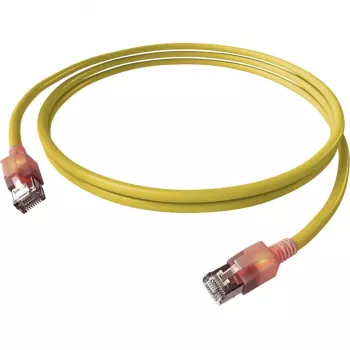 EasyLan DualBoot cable de red LED RJ45 S/FTP Cat.6A (Class EA) con conector saCon - LSOH - amarillo