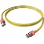EasyLan DualBoot cable de red LED RJ45 S/FTP Cat.6A (Class EA) con conector saCon - LSOH - amarillo