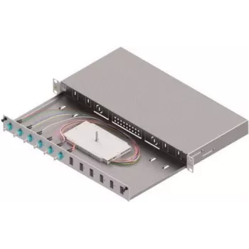 ZVK Easylan cassette de empalme de fibra óptica Basic SB0012471HE 1U 19 pulgadas 6x LC-Duplex OM3 extraíble