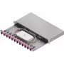 ZVK Easylan caja de empalme de fibra óptica Basic 1U 12x SC-Duplex OM4 cajón negro