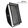 Walimex Pro Softbox Essential 80x120 cm softbox rectangular con montura Bowens, interior plateado, difusores, bolsa de transporte