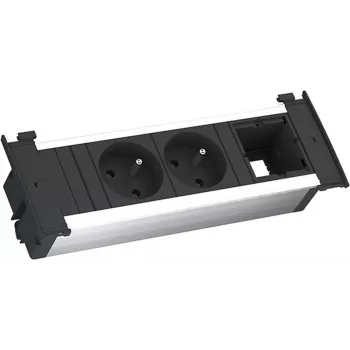 Bachmann Kapsa S - 2 m - Interior - Type E - Negro - Plata - 2 tomas AC - 204 mm