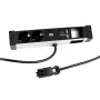Regleta de enchufes Bachmann DESK Rail con 2 tomas Schuko y 2 puertos de carga USB, cable de 2 m, plata/negro