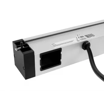Regleta de enchufes Bachmann DESK Rail con 2 tomas Schuko y 2 puertos de carga USB, cable de 2 m, plata/negro